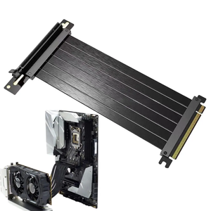 Pcie 3.0 4X 8X 16X <span class=keywords><strong>Card</strong></span> đồ họa GPU cáp mở rộng 90/180 độ <span class=keywords><strong>PCI</strong></span> <span class=keywords><strong>Express</strong></span> X16 Riser <span class=keywords><strong>Card</strong></span> Adapter Extender - Product Image 3