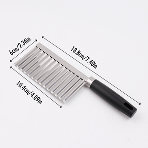 Coupe-frites ondulées en acier inoxydable, trancheuse à pommes <span class=keywords><strong>de</strong></span> terre ondulées, hachoir à légumes pour usage domestique - Product Image 2