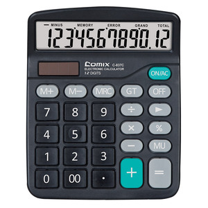 คอมิกซ์ C-837C เครื่องคิดเลขตั้งโต๊ะ 12 หลัก สำหรับสำนักงานการเงิน นักเรียน - Product Image 3