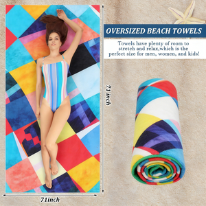 समुद्र तट तौलिए निर्माता माइक्रोफाइबर माइक्रोफाइबर डिजाइनर सुपर शोशोषक टोस्ट मानक 100 होटल पूल तौलिया बीच तौलिए - Product Image 3