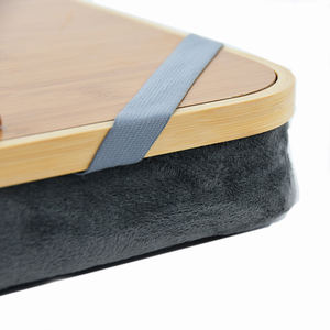 Bandeja de mesa portátil de bambu, escritório em casa, bandeja de cama com mouse pad e suporte de telefone - Product Image 6