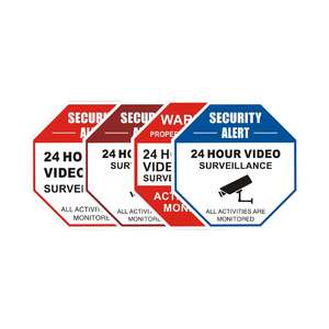 Pegatinas de cámara de seguridad de aluminio personalizables y soportes de tablero de señales de tráfico - Product Image 6