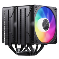 SNOWMAN AX660 Dual Towers Cost-Effective 2 Fans ARGB PC CPU Radiator With 6 Heatpipes Colorful Lighting Cooler