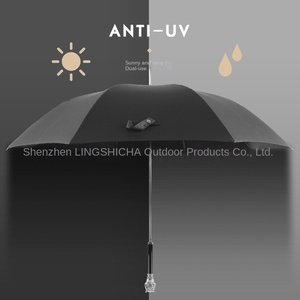 Paraguas creativo Revestimiento negro y lluvia Paraguas recto de doble uso Mango largo 12 Paraguas de animales del zodiaco para hombre y mujer - Product Image 3
