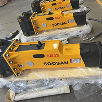 Brise-roche hydraulique SB43 pour excavatrices de 5 à 12 tonnes, poids 356 kg, garantie 1 an
