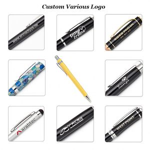 Stylo bille en bois de bambou naturel écologique à prix abordable avec support, personnalisable avec logo - Product Image 4
