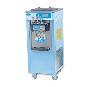 hot selling 3 flavor Floor Model machine ice cream with air pump with double compressor system for sale