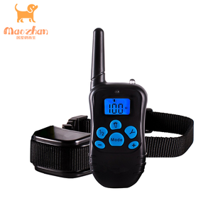 Wiederauf lad bares elektronisches Hunde halsband <span class=keywords><strong>300m</strong></span> wasserdichtes Stop Bark LCD-Display Fernbedienung für Shock Vibration Sound - Product Image 6