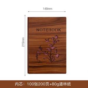 Carnets de notes en bois de luxe écologiques personnalisés avec reliure cousue et 100 feuilles - Product Image 2