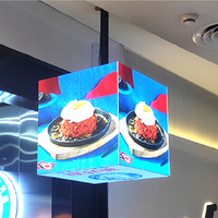 Interno P2.5 Pixel Pitch 4 lati cubo magico Led immagine digitale testo Video schermo Led cubo Display Led segno di visualizzazione