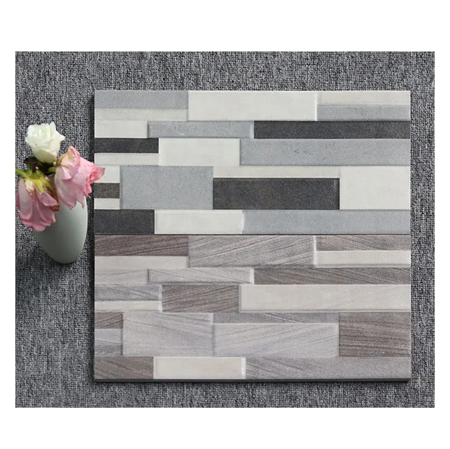 Factory Direct Sale 20x40cm Vintage Front House Tile For Wall 3D Stone Surface Outdoor Wall Tiles