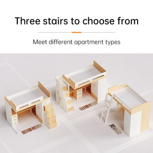 Table d'étude gain de place pour chambre à coucher, <span class=keywords><strong>lit</strong></span> <span class=keywords><strong>surélevé</strong></span> pour enfants, garçons et filles, avec des fonctions d'étude en dessous, pour un usage en appartement - Product Image 4