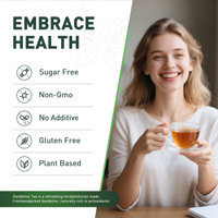 Sachets de thé aux feuilles de pissenlit naturelles sans sucre, à base de plantes, pour soutenir la détoxification du foie et l'équilibre hydrique