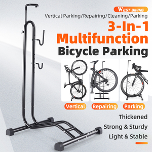 Support de vélo réglable en acier WEST BIKING pour intérieur/extérieur, pour vélos de montagne et de route - Product Image 3
