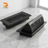 Grille de ventilation murale réglable en acier avec interrupteurs, couleur et dimensions personnalisables