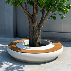 Banc décoratif en FRP pour place publique, sièges modulaires d'extérieur pour l'entrée de musée - Product Image 5