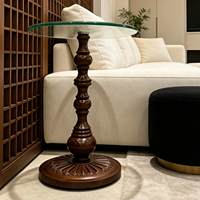 Table basse de luxe moderne, nouvelle table d'appoint et de fin de rangement avec plateau en verre pour salon, balcon ou appartement