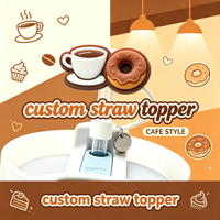 Protège-pailles en silicone écologique personnalisé avec nom et initiale pour tasses et gobelets – Accessoires sur mesure