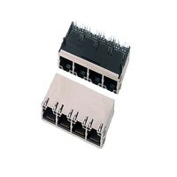 Connecteur Ethernet RJ45 GLGNET 2 ports blindé avec contacts en bronze phosphoreux, prise réseau ABS non magnétique 8P8C Cat6/Cat7 pour PCB