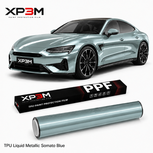XP3M Liquid Metallic Somato <b>Blue</b> Liquid Metal Gloss TPU Color PPF Car Wrap Vinyl 7.5 Mil Self Healing Anti Scratch 1.52x15m <b>Roll</b> - Product Image 1