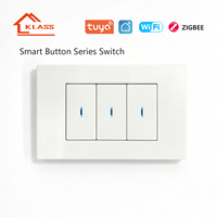 Interrupteur mural intelligent KLASS WiFi Zigbee Google Alexa 1GANG 2WAY PC 250V certifié CE