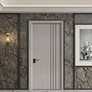 Puertas interiores de chapa de melamina de PVC, puerta con incrustaciones talladas en pavo para el hogar, Hotel, Villa, apartamento, oficina, dormitorio, baño, cocina - Product Image 2