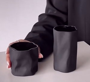 <span class=keywords><strong>Bicchiere</strong></span> in Vetro Nero dalla Forma Irregolare, Tazza per <span class=keywords><strong>Caffè</strong></span> e Bevande Fredde, Vendita Calda - Product Image 1