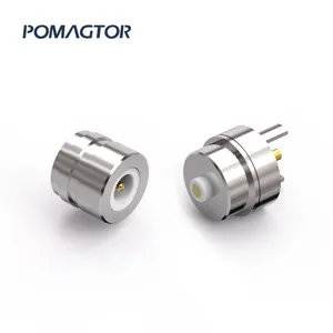 6mm Spring Loaded 2 Pin Round Magnetic Connector Usb Male Female Automotive 5 - 12V 6mm 2pin White for Battery Charging Contact