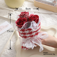 Mini bouquet de roses en tissu pied-de-poule parfumé, fleur éternelle, coffret cadeau, cadeau de mariage, cadeau de la Saint-Valentin, vente en gros