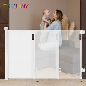 Protector de pared retráctil para bebé, puerta de seguridad para balcón, nuevo diseño