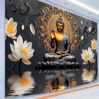 Tapisserie murale en polyester à motifs variés, facile à accrocher, décoration murale, impression HD, vente en gros, lavage à la main, style bohème