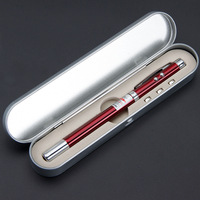 Antenne laser multifonction électronique 5-en-1 stylo pointeur télescopique Logo personnalisable ensemble de stylos à bille en métal produit de stylos à rouleau