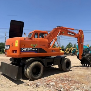 Excavatrice sur pneus d'occasion DOOSAN DX150W 15 tonnes, conception originale coréenne, haute qualité, modèles DX140 140W 150W - Product Image 2
