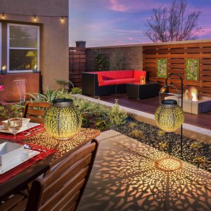 Lámparas Solares al por Mayor, Lámpara de Piso de Bronce con Diseño Personalizado, Lámpara LED de Metal para Exteriores, Jardín y Camping - Product Image 5