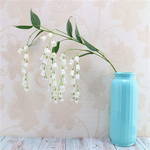 QSLH-T086 Flor Colgante para Boda, Convallaria Majalis Artificial, <span class=keywords><strong>Campanula</strong></span>, Lirio de los Valles de Seda - Product Image 4
