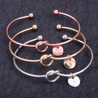 Gepersonaliseerde liefdesknoop mode sieraden armbanden bangles gouden verstelbare legering bruidsmeisje cadeau Valentijnsdag bangles sieraden vrouwen