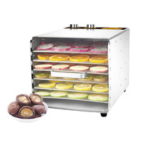 Industriële RVS Elektrische Motor Dehydrator Biltongdroger 24 Lagen 30kW Vermogen 500kg/u Capaciteit voor Groenten Fruit