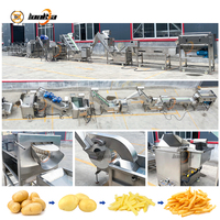 100kg/u 200kg/u Fabrieksprijs Semi-automatische productielijn voor Franse frietjes, gekrulde frietjes, frietmachine