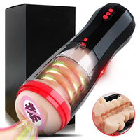 Bestseller Masturbator-Cup für Männer Starke Vibration Automatische Masturbationsmaschine Masturbationsspielzeug Teleskopischer Aircraft Cup