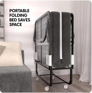 Folding <strong>Bed</strong> with Mattress Portable Foldable Roll Away Adult <strong>Bed</strong> for <strong>Guest</strong>, 5-inch Thick Memory Foam Mattress - Product Image 2