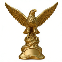 Sculpture en résine Aigle royal - Statue d'inspiration vintage, symbole d'ambition et de réussite pour les bibliothèques et les bureaux de direction