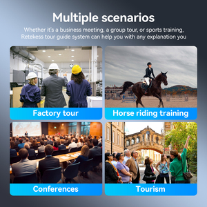 Micrófono de Solapa Inalámbrico con Reducción de Ruido, Sistema de Guía Turística, Frecuencia UHF, Resistente al Agua IP68, Batería de 2000 mAh para - Product Image 6