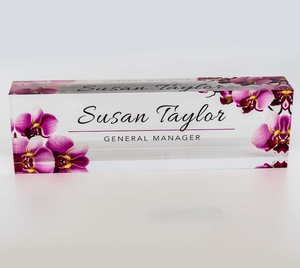 Placas de Identificación Personalizadas para Escritorios de Oficina, Marcos de Fotos Magnéticos de Acrílico Transparente/Blanco, Marca HC, Tamaños 3x5-5x7 Pulgadas - Product Image 3