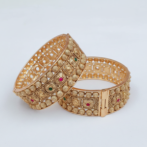 Conjunto de brazaletes que se pueden abrir de diseñador de lujo, pulsera de moda de piedra de Pota brillante, colección de joyería Premium - Product Image 2