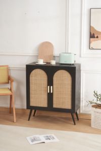 Bảng Điều Khiển 2 Bên Nhà Bếp Thanh Lịch Cho Tủ Tự Chọn Bảng Điều Khiển Tự Chọn Bằng Gỗ Tự Nhiên Trang Trí Bằng Mây Cho Tủ - Product Image 2