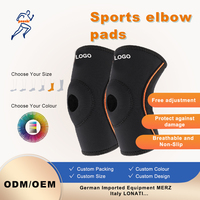 Manchon de soutien du coude respirant en nylon souple avec logo personnalisé pour une protection professionnelle