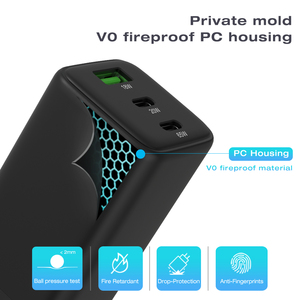 Cargador GaN de 65W PD3.0, Cargador USB C de Carga Rápida con Doble Puerto y Enchufe Universal para iPhone, <span class=keywords><strong>Samsung</strong></span>, Laptop, Cargador de Pared - Product Image 6