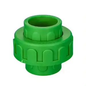 PPR Material Hot Sale Pure Plastic PPR Pipe Fittings Green Color PPR Fitting Union