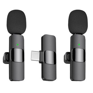 Xách tay giảm tiếng ồn không dây <span class=keywords><strong>Microphone</strong></span> K9 K8 không dây Lavalier Mini <span class=keywords><strong>Microphone</strong></span> Windproof cho ngoài trời phát sóng trực tiếp - Product Image 2
