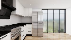 Ensemble <span class=keywords><strong>de</strong></span> meubles d'armoires <span class=keywords><strong>de</strong></span> cuisine modulaires écologiques au design moderne personnalisé avec cave à vin-ensemble complet à prix d'usine - Product Image 4